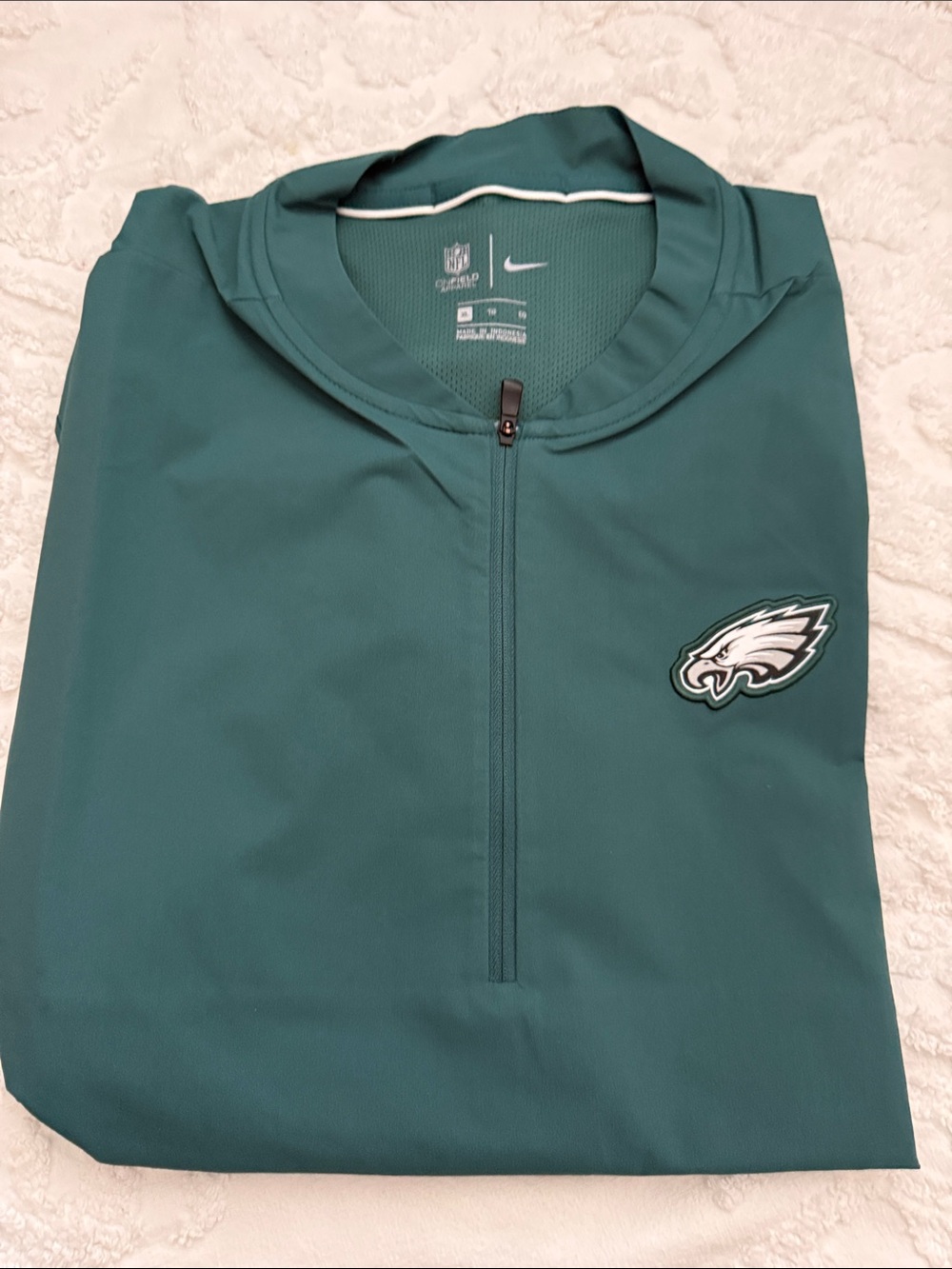 NFL Nike Men's Philadelphia Eagles Teal Quarter-Zip Pullover